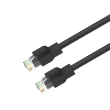 Outdoor PUR Jacket Cat6a 24AWG Patch Cord RJ45 Cable Twisted 4Pairs Unshielded BC Lan Cable
